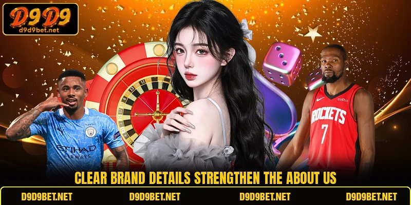 Clear brand details strengthen the about us