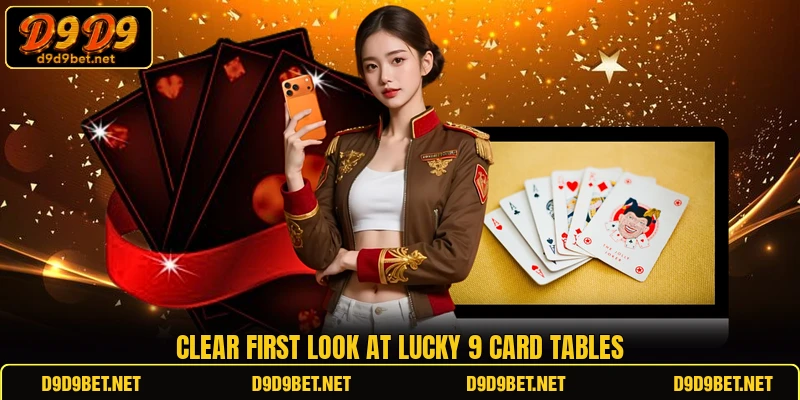 Clear first look at Lucky 9 card tables