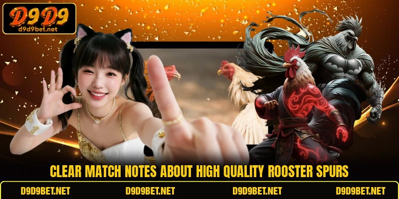 Clear match notes about High quality rooster spurs