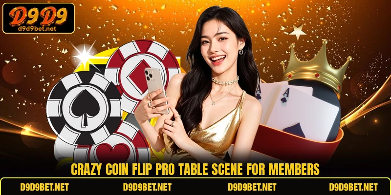 Crazy Coin Flip Pro table scene for members