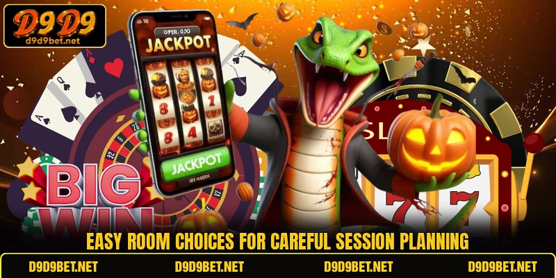 Easy room choices for careful session planning