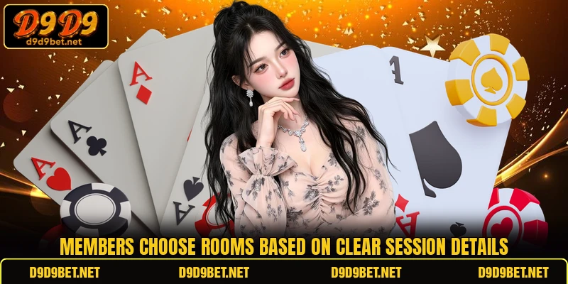 Members choose rooms based on clear session details