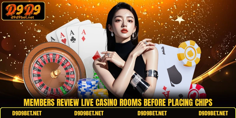Members review live casino rooms before placing chips Members review live casino rooms before placing chips