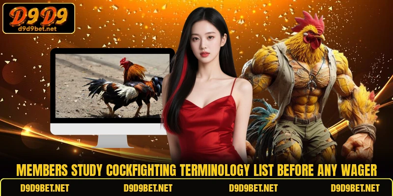 Members study cockfighting terminology list before any wager