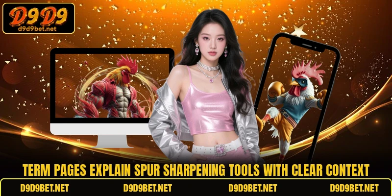 Term pages explain Spur sharpening tools with clear context